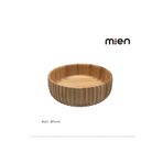 Vera Bambu Bambu Çizgili Kase ,Büyük Boy 22*6cm Meyvelik Ekmeklik Salata Meze Bowl Curve Kase
