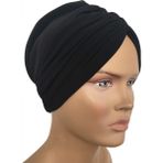 Vera Bone Drape Siyah Hazır Türban