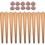 Vera Hediyelik Eşya 10'lu Ahşap Ayak 45 cm Konik Sehpa Ayağı-Sandalye-Tabure-Masa Ayağı Çap:4,6cm UZUNLUK:45CM 3301000000464 - Rose - Gürgen
