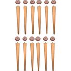 Vera Hediyelik Eşya 12'li Ahşap Ayak 37 cm Konik Sehpa Ayağı-Sandalye-Tabure-Masa Ayağı Çap:4,6cm UZUNLUK:37CM 3301000000466 - Rose - Gürgen