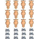 Vera Hediyelik Eşya 12'li Ahşap Koltuk-Baza-Sehpa-Mobilya Ayağı- Uzunluk: 12 cm Çap: 7.5 cm -12'li Set 3301000000413 - Rose - Gürgen Doğal