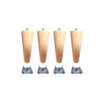 Vera Hediyelik Eşya 4'lü Ahşap Ayak Konik 14 Cm Koltuk Ayağı -baza-sehpa-mobilya Ayağı- Çap:4,6 Cm / 3301000000404