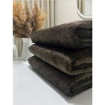 Vera Home Collection Kadife Üst Kumaş Süngerli Alt Doku Koltuk Örtüsü Damarlı Desen Kapiçino&koyu Vizon - 170 x 210 cm - Acı Kahve