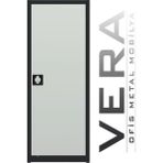 Vera Metal Çelik Dosya Dolabı Metal Dolap Ofis Dolapları Arşiv , Garaj , Bahçe , Kiler , Balkon 50X38X130 - Beyaz - Siyah