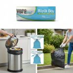 Vera Plast 65*80 Büyük Boy Çöp Poşeti siyah 10'lu Koli içi 50 Rulo