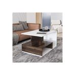 Vera S004 Orta Sehpa, Ev-Ofis, Beyaz/Ceviz