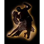 Veraart Işıklı Dans Eden Çift Temalı Tablo Passion Dekoratif Gece Lambası 80 Cm