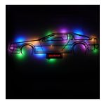 Veraart Işıklı Kişiselleştirilebilir Araba Temalı Tablo Delorean Dekoratif Gece Lambası 100 cm