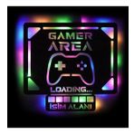 Veraart Işıklı Kişiselleştirilebilir Tablo Gamer Area Dekoratif Gece Lambası 80 cm