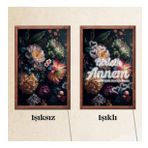 Veraart Işıklı Pleksi Çiçek Temalı Sürpriz Tablo Dekoratif Ayaklı Biblo Anneler Günü Hediyesi