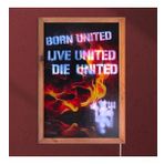 Veraart Işıklı Pleksi Futbol Temalı Sürpriz Tablo Manchester United FC Dekoratif Ayaklı Biblo