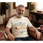 Veracraft Kişiye Özel Tasarım Babalar Çoook Şeyi Bilir Dedeler Her Şeyi! Metinli Baskılı Erkek Tişört -Beyaz - 2XL