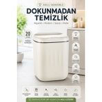 VeraGlobe Buğz Akıllı Sensörlü 20 Litre Çöp Kovası Sessiz Kapaklı Modern Hijyenik Ev Tipi Çöp Kutusu