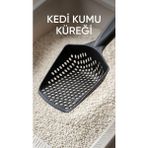 VeraGlobe Buğz Kedi Kumu Eleme Küreği, Ince Taneli Kum Ayırıcı ve Temizlik Aracı