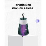 VeraGlobe Buğz Şarjlı Mor Işıklı Sivrisinek Öldürücü Lamba – Sessiz ve Kimyasal Içermez