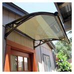 Veranda kapısı için tente, UV koruması ve yağmur koruması, kavisli polikarbonat, pencereler için, bahçe tentesi, kolay kurulum (Boyut: 60 x 120 cm, 23,62 x 47,24 inç)