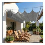 Veranda Pergola Gölge Örtüsü, Geri Çekilebilir Gölgelik Değiştirme, Dış Mekan Pergola Kapakları, Veranda için, Güverte Arka Bahçesi için Kayar Tel Kablolu Güneşlik Kumaşı(W2.2*L8m/W7.22*L26.25ft)