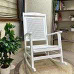 Veranda Sallanan Sandalye, Beyaz Ahşap Ayak