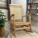 Veranda Sallanan Sandalye, Naturel Ahşap Ayak