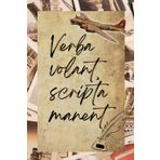Verba volant, scripta manent: Quaderno A5- per prendere appunti, 50 pagine a righe e 50 pagine a quadretti