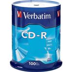 Verbatim CD-R Discs, 700 MB/80 dk, 52 x, Spindle, Gümüş, 100/Paket, 94554