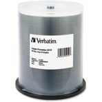 Verbatim CD-R Yazdırılabilir Kaydedilebilir Disk, 700 MB, 52x, Spindle, Beyaz, 100/Pack