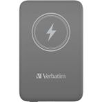 Verbatim Manyetik Power Bank 10000 Mah, Kablosuz Şarj Cihazı 15 W, Usb-C ile 20 W Pd, Küçük ve Manye - Siyah