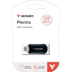 Verbatim Plectra 128GB USB-C 3.2 Gen 1 Kompakt Modern Type-C Flash Bellek - 30225 - Siyah