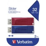 Verbatim Slider 2 li USB Paketi (32GBX2) Flash Bellek - 49327