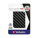 Verbatim Store 'n' Go Mini SSD 1 Tb Siyah 35G Harici SSD Windows ve Mac Os x Için USB 3.0 SSD Harici SSD Taşınabilir Sürücü Usb-C Harici Flash Sürücü