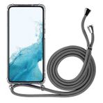 Verco Samsung Galaxy A22 5G için cep telefonu zinciri, Galaxy A22 5G için kordonlu koruyucu kılıf, 2. nesil kapaklı kılıf, asmak için kolye, gri