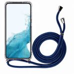 Verco Samsung Galaxy A22 5G için cep telefonu zinciri, Galaxy A22 5G için kordonlu koruyucu kılıf 2. nesil kapaklı kılıf, asmak için kolye, mavi