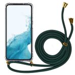 Verco Samsung Galaxy A22 5G için cep telefonu zinciri, Galaxy A22 5G için kordonlu koruyucu kılıf 2. nesil kapaklı kılıf, asmak için kolye, yeşil