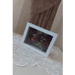Verda Çerçeve 15X20X5 Cm Yatay Anı Çerçevesi! Yeni Moda Çiçek Anı Çerçevesi! İsteme Çiçeği! Derin Gül Kutusu