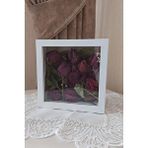 Verda Çerçeve 20X20X5 cm Beyaz Anı Çerçevesi! Yeni Moda Çiçek Anı Çerçevesi!