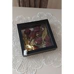 Verda Çerçeve 20x20x5 Cm Ledli Anı Çerçevesi! Yeni Moda Çiçek Anı Çerçevesi! Siyah