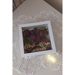 Verda Çerçeve 20x20x5 Cm Ledli İsimli Anı Çerçevesi! Yeni Moda Çiçek Anı Çerçevesi! Beyaz