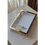 Verda Çerçeve 21X30 Cm Anı Çerçevesi! Beyaz Zemin Gül Kutusu! Yeni Trend Anı Çerçevesi
