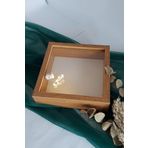 Verda Çerçeve 25X25 Cm Bambu Ledli Isimsiz Derin Gül Çerçevesi! Gül Kutusu