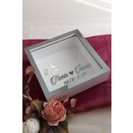 Verda Çerçeve 25X25 Cm Beyaz-Füme Ledli Derin Anı Çerçevesi-6 Cm Derinlikli Anı Çerçevesi Gül Kutusu