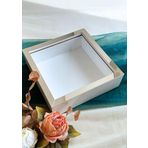 Verda Çerçeve 25X25 Cm Beyaz-Gümüş Derin Anı Çerçevesi-6 Cm Derinlikli Anı Çerçevesi Gül Kutusu! Hkm Ticaret