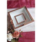 Verda Çerçeve 25X25 Cm Beyaz-Rosegold Fotoğraf Bölümlü Anı Çerçevesi-6 Cm Derinlikli Anı Çerçevesi-
