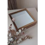 Verda Çerçeve 25X25 Cm Bronz Derin Anı Çerçevesi-6 Cm Derinlikli Anı Çerçevesi Gül Kutusu! Hkm Ticaret
