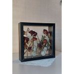 Verda Çerçeve 25x25 Cm Çift Yönlü Derin Gül Çerçevesi! Gelin Buketi Çerçevesi! Siyah