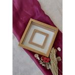 Verda Çerçeve 25x25 Cm Fotoğraf Bölümlü Bambu Anı Çerçevesi-6 Cm Derinlikli Anı Çerçevesi Kahverengi