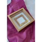 Verda Çerçeve 25x25 Cm Fotoğraf Bölümlü Bambu Verda Anı Çerçevesi-6 Cm Derinlikli Anı Çerçevesi Kahverengi