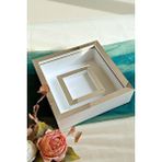Verda Çerçeve 25X25 Cm Fotoğraf Bölümlü Beyaz-Gümüş Verda Anı Çerçevesi-6 Cm Derinlikli Anı Çerçevesi
