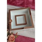 Verda Çerçeve 25X25 Cm Fotoğraf Bölümlü Beyaz-Rose Pleksi Kaplı Verda Anı Çerçevesi-6 Cm Derinlikli Anı Çerçevesi