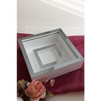 Verda Çerçeve 25X25 Cm Fotoğraf Bölümlü Beyaz Yarı Füme Kaplı Verda Anı Çerçevesi-6 Cm Derinlikli Anı Çerçevesi