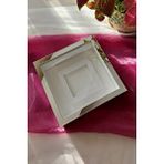 Verda Çerçeve 25x25 Cm Fotoğraf Bölümlü Gümüş Kaplı Verda Anı Çerçevesi-6 Cm Derinlikli Anı Çerçevesi Gri